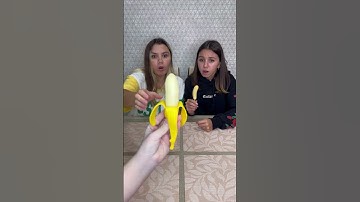 Choose banana challenge 😂 Did she see a false replacement for a fake? #shorts Best video by Hmelkofm