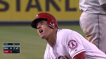 SEA@LAA: Trout hits an RBI triple off the wall