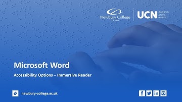 Accessibility Options in Word - Immersive Reader