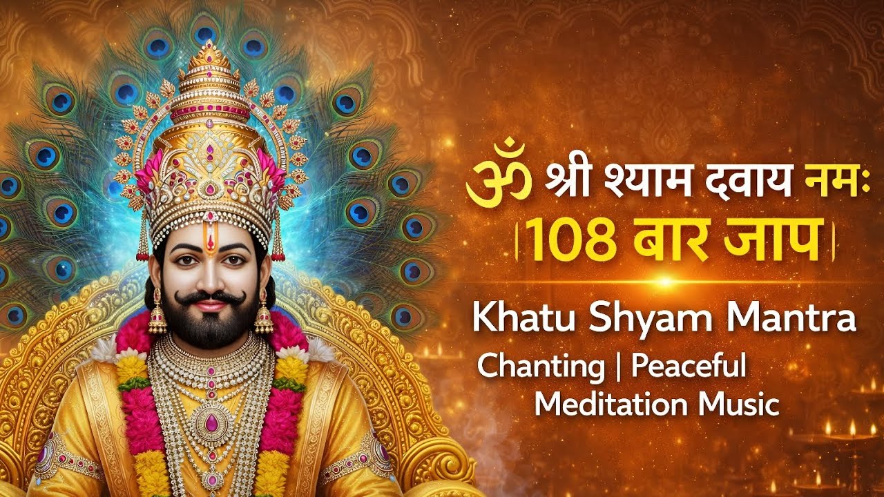 🚩 ॐ श्री श्याम देवाय नमः | 🔱 108 बार जाप | Khatu Shyam Mantra Chanting | Peaceful Meditation Music