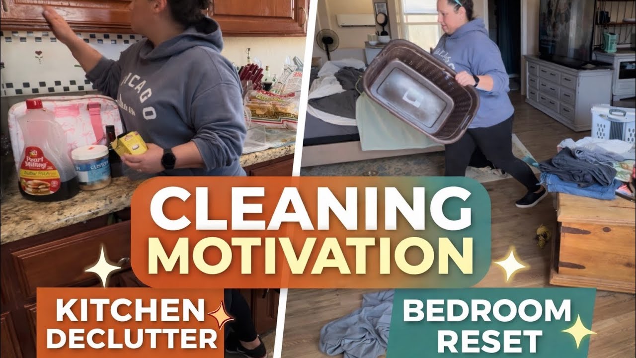 From Cluttered to Calm 🧼 Kitchen Counter Clean + Bedroom Refresh