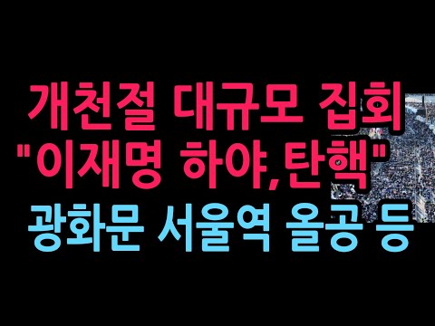 개천절, 국힘과 시민단체 등 대규모 집회 "이재명 하야, 탄핵" 광화문 서울역 올공 등 (2026.10.3)