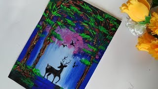 nightscape night painting drawing scenery easy