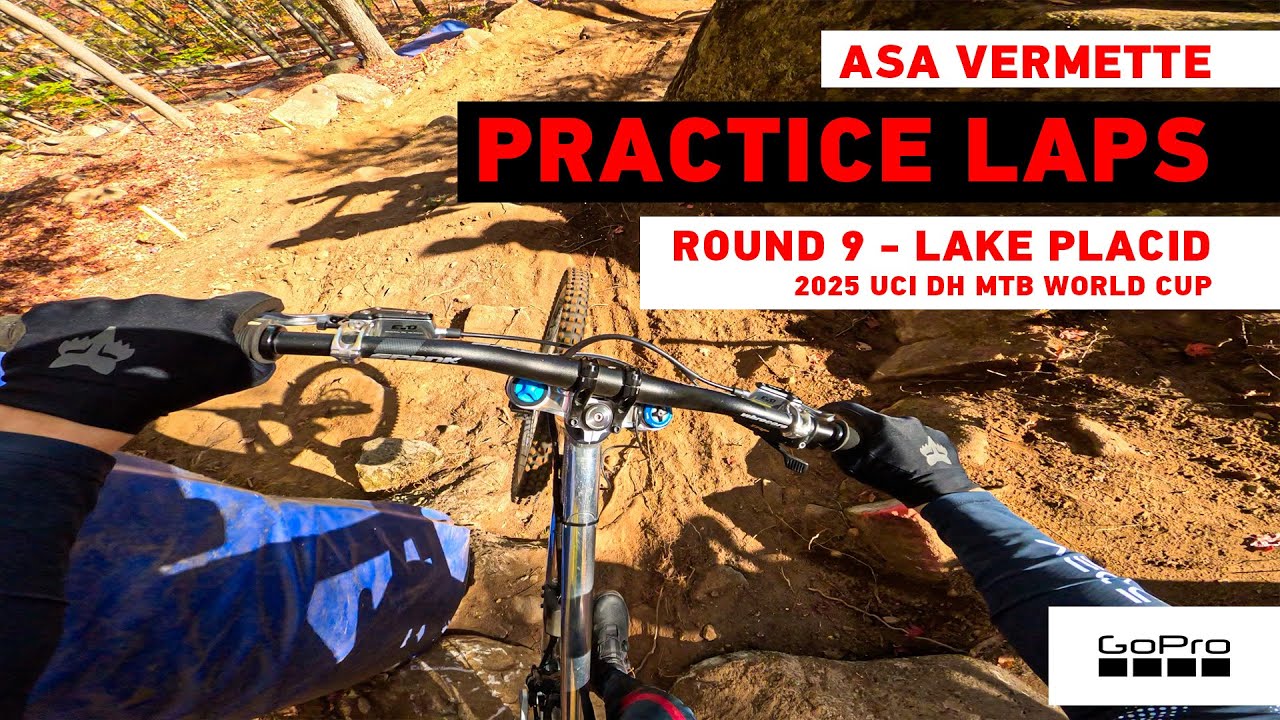 GoPro: Asa Vermette takes on thew new Track in Lake Placid - 25' UCI DH MTB World Cup