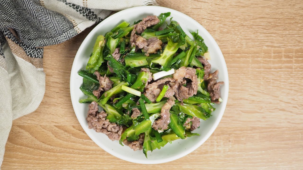 Cách Làm Món Đậu Rồng Xào Thịt Bò Giòn Sật | Cook béo