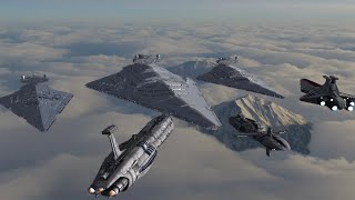 Cis Republic Navy Vs Star Destroyer Blockade - Star Wars Empire At War Remake