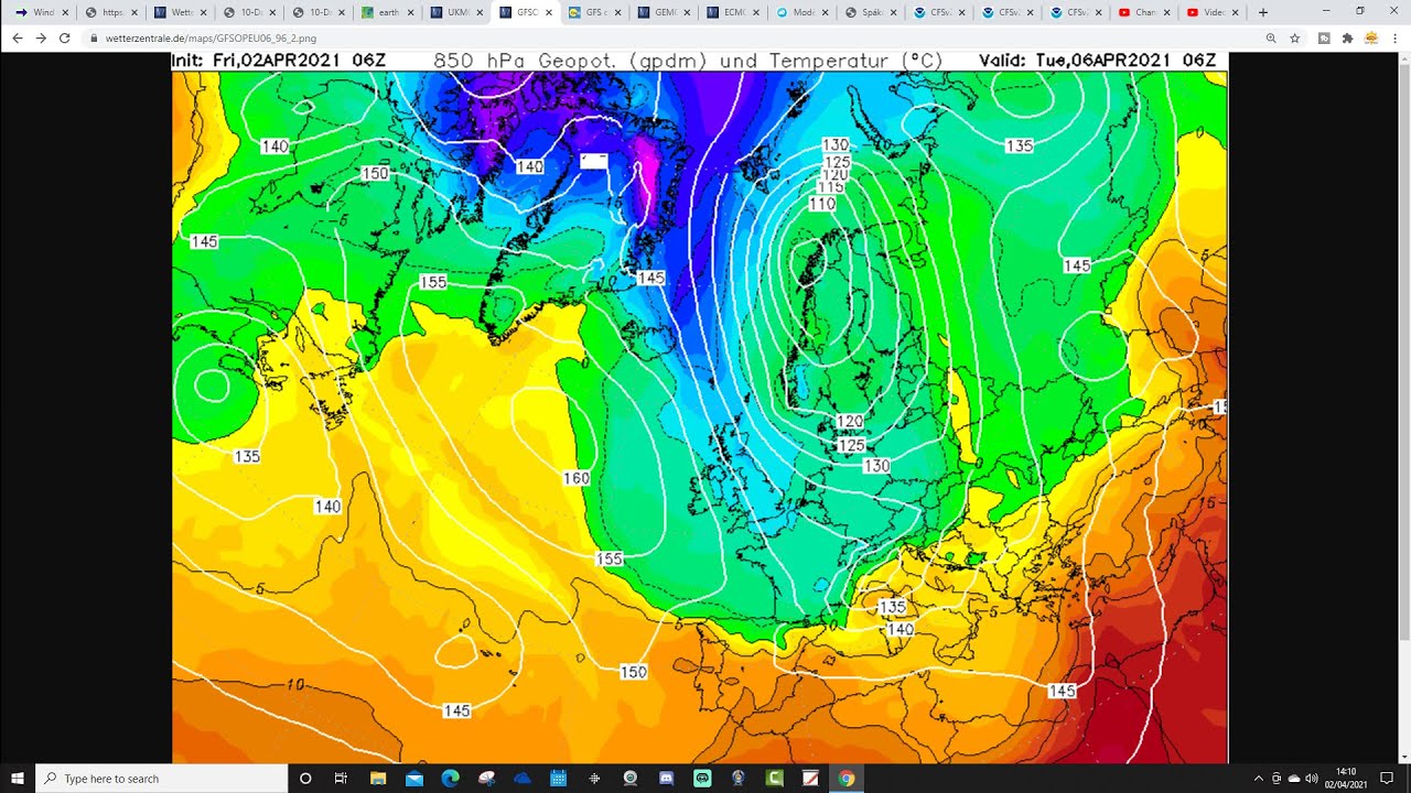 Ten Day Forecast: Easter Cold Blast And Snow Latest Developments (02-04 ...