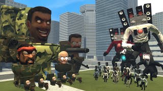 NEW BOOMBOX MAN BOSSES VS DANGEROUS SKIBIDI TOILET ARMY VS CAMERAMAN ARMY (Garry's Mod) screenshot 5