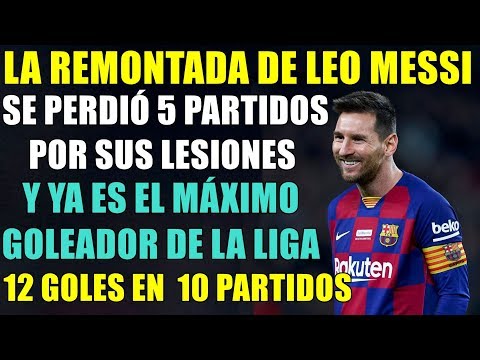 LA REMONTADA DE GOLES DE LEO MESSI - 12 GOLES EN 10 PARTIDOS Y NO JUGÓ 5