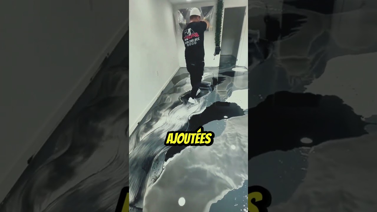 Il transforme le sol en œuvre d’art avec de la résine époxy !