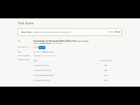 microsoft office skills assessment