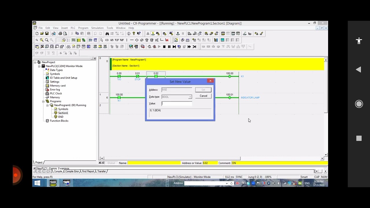 Omron Cx One PLC Programming DOL - YouTube