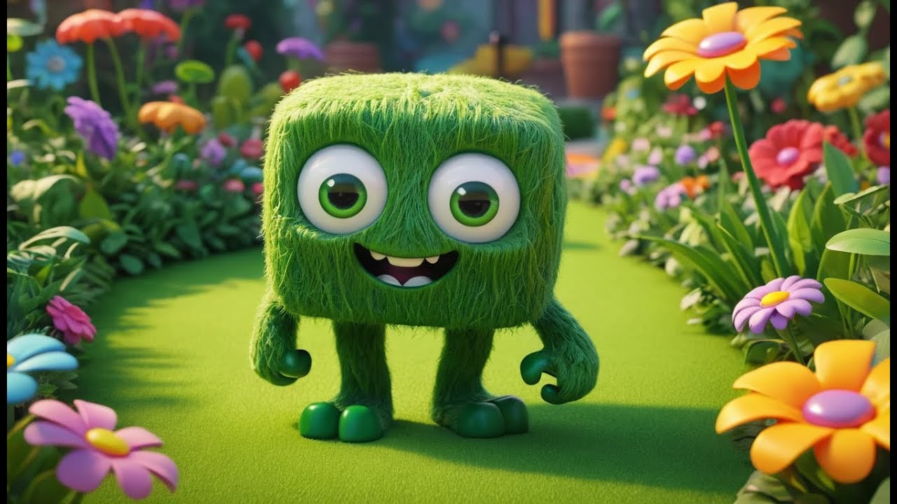 Minecraft Tiny Creeper Hid in the Flower Garden | Nursery Rhymes for Kids & Baby Songs