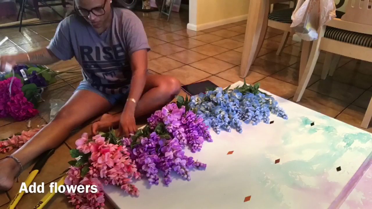 DIY Watercolor Photo Backdrop & Sign