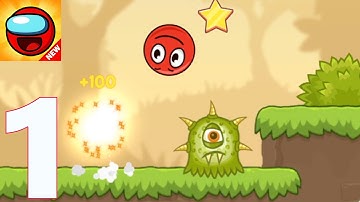 Red Ball 5  (1 - 17 ) Levels and Boss Fight ) Gameplay Walkthrough Part 1