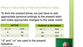 Present Indicative of Latin 3rd and 3rd-io Conjugation Verbs