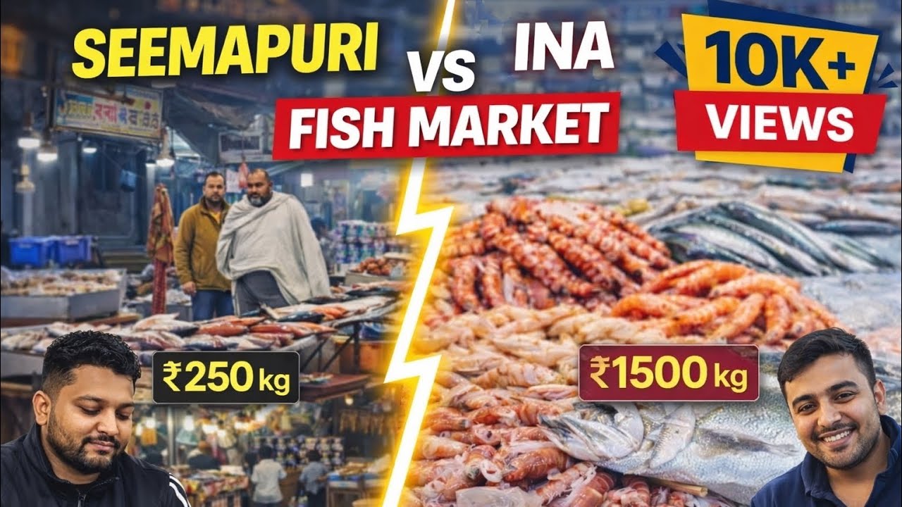 ₹250 vs ₹1500 Fish 😳 | INA Fish Market इतनी महंगी क्यों? 😨 | मछली: Seemapuri में बैठी INA में उछली