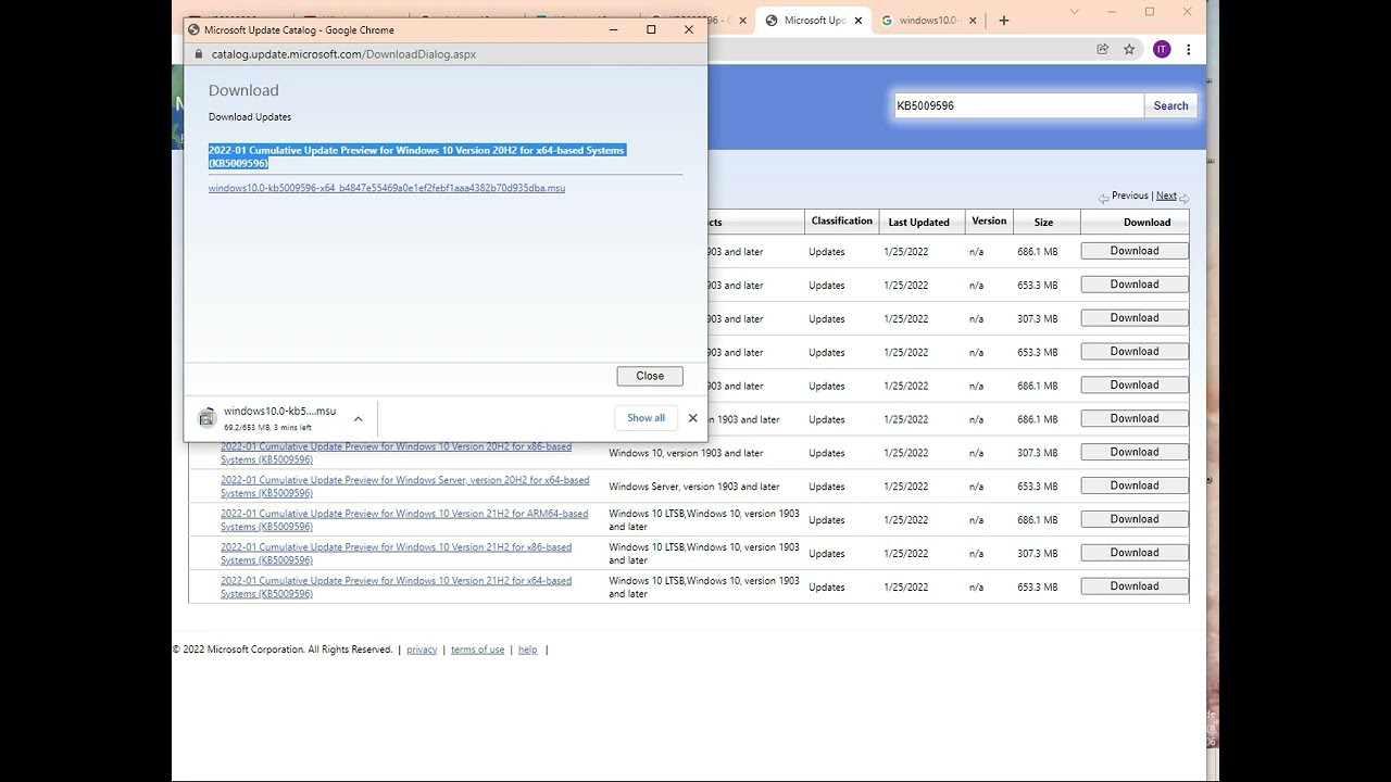 Windows 10 KB5009596 update released with bug fixes, January 2022 Update