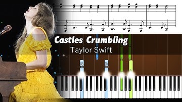 Taylor Swift - Castles Crumbling (Eras Tour) - Accurate Piano Tutorial with Sheet Music