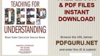 Teaching for Deep Understanding What Every Educator Should Know