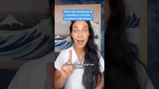 Gioco per insegnare dove tenere la lingua a riposo