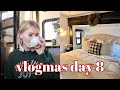 AN RV CHRISTMAS🎄DAY 8 | house build updates, amazon bedding + drive thru lights show