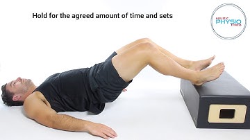 Hamstring bridge on a box (Isometric hold)