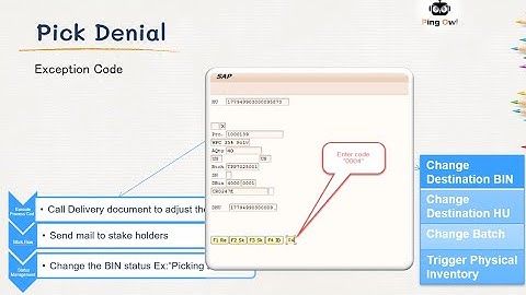 EWM Pick Denial and Exception Code