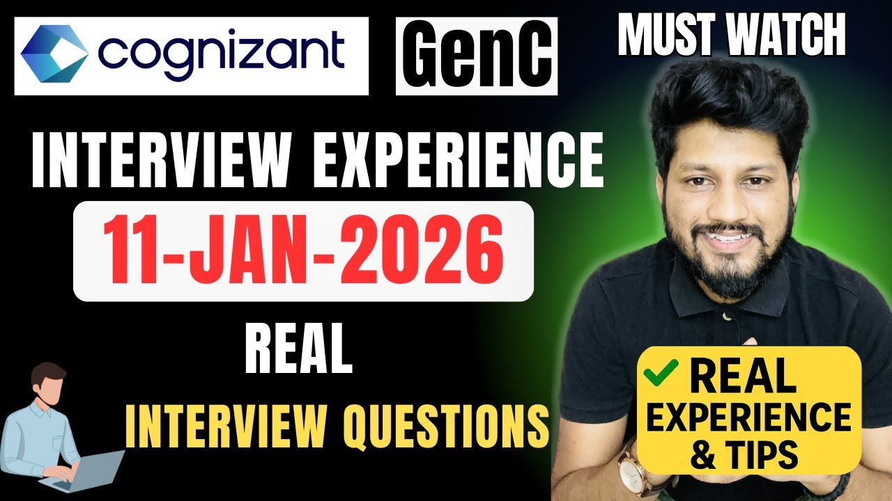 🔥 Cognizant GenC Interview Experience 11 Jan 2026 | Full Process, Questions & Tips 🔥 | LOI and OL ?