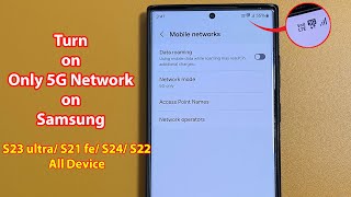 How to select only 5g network in samsung s23 ultra s22 s24 A72 screenshot 5