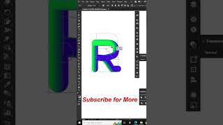 How to Design 3D Bubble Text in Illustrator 2022 | Letter 'R' Logo | Digital Art Designs