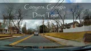 Driving Throughout Conyers, Georgia - Suburban City Tour - 4K