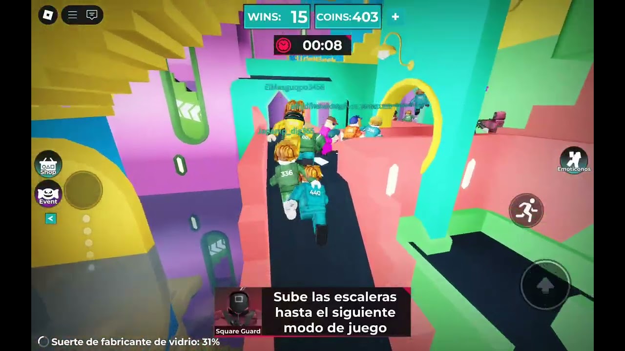 Jugando el juego del calamar con sad