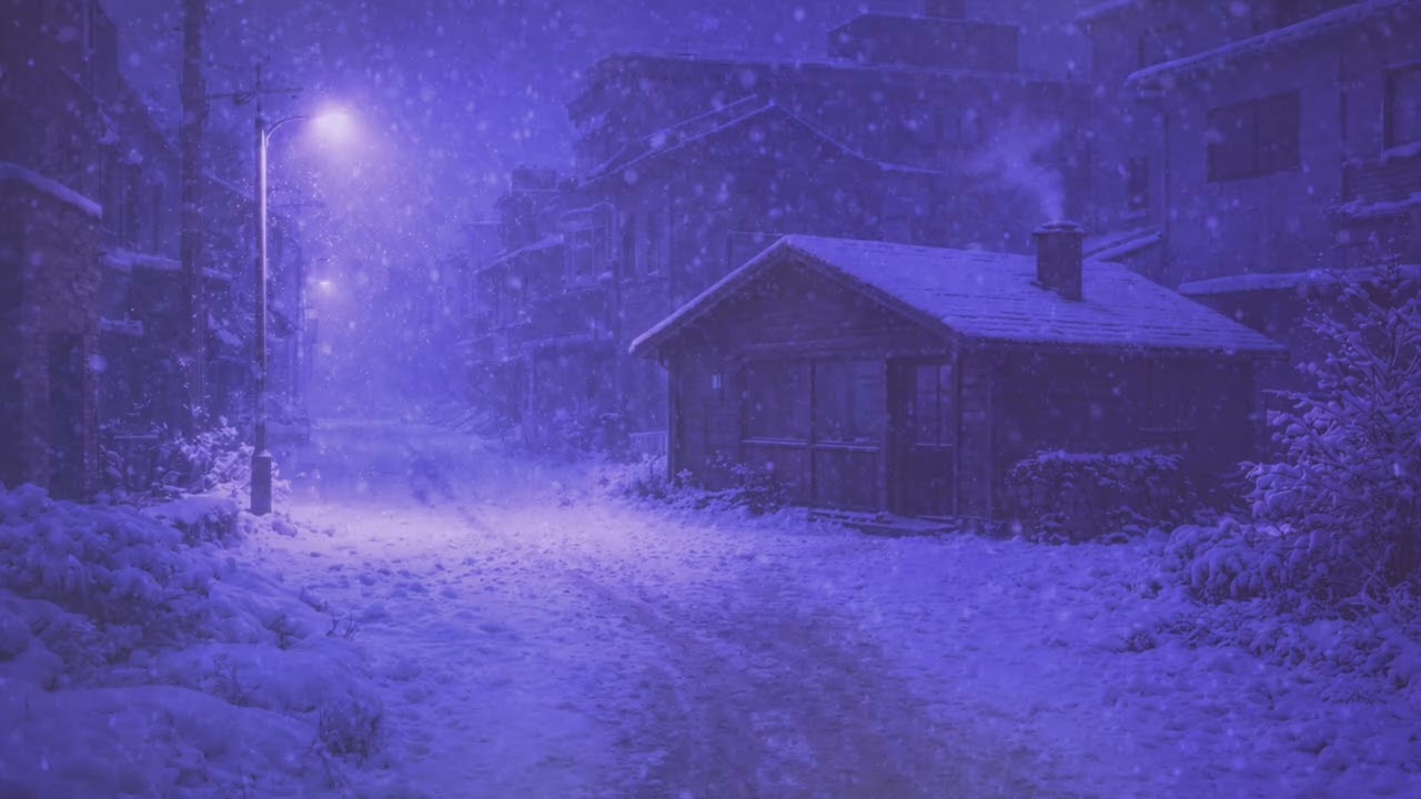 the village sleeps under the snow