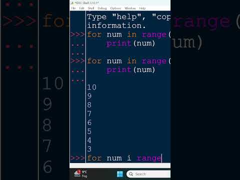 Executing for loop in Reverse Order in Python | Decreasing Order Counter in for loop CS & IT