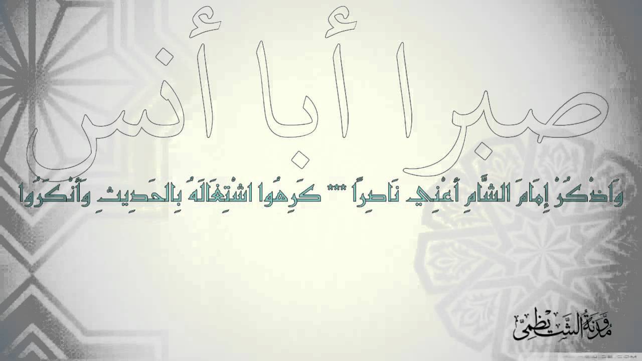 قصيدة صوتية: صبرا أبا أنس.. (محمد بن هادي المدخلي)