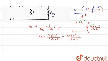 In the circuit shown in figure the total resistance between points A and B is R_0. The value of ...