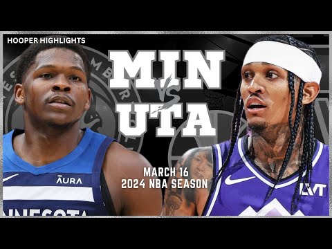 Minnesota Timberwolves vs Utah Jazz Full Game Highlights | Mar 16 | 2024 NBA Season