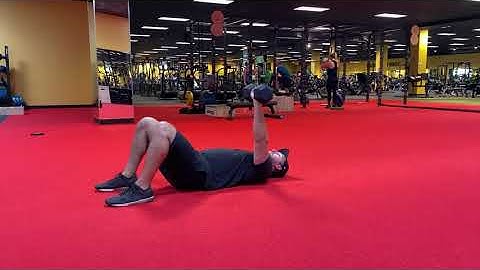 Hooklying Single Arm Dumbbell Floor Press