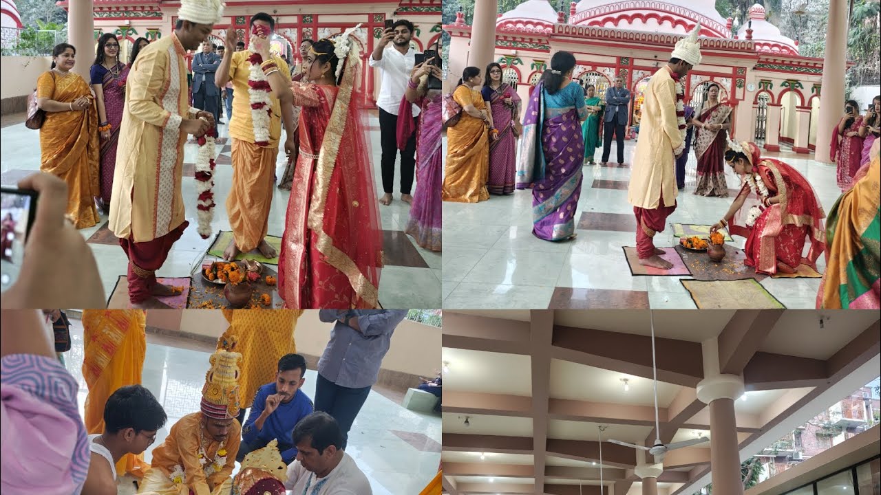 Hindu marriage in dhakeswari temple ।। একসাথে দুটি সনাতনী সুন্দর বিবাহ মন্দিরে