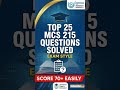 Score 70+ in MCS-215! 🔥 Top 25 Questions Solved #IGNOU #shorts