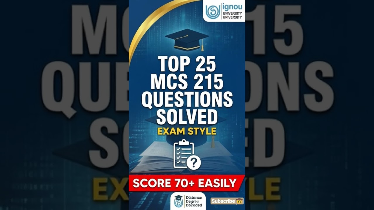 Score 70+ in MCS-215! 🔥 Top 25 Questions Solved 