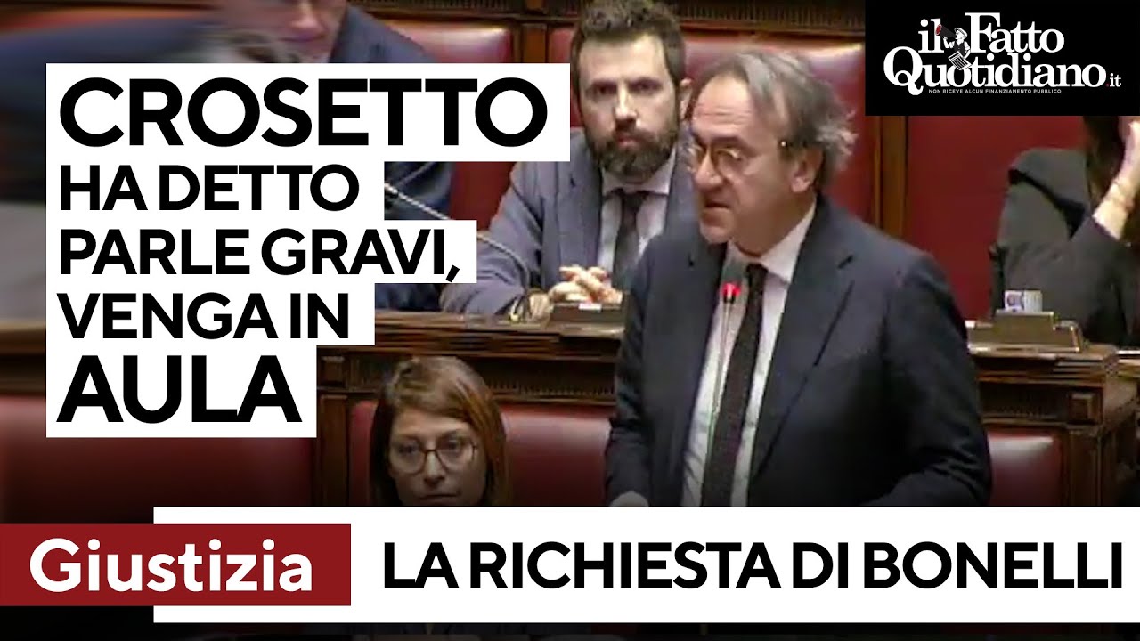 Bonelli: "Crosetto venga in Aula a spiegare le sue parole gravi contro la magistratura"