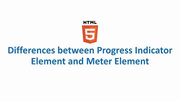 Differences between Progress Indicator Element and Meter Element