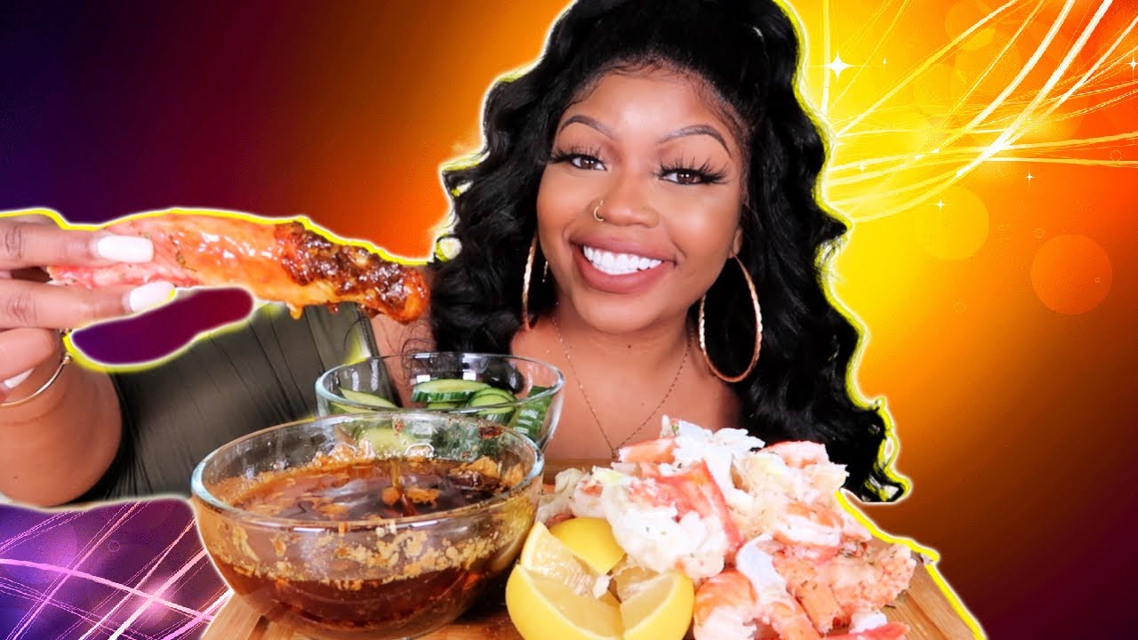 DESHELLED SEAFOOD BOIL!! KING CRAB LEGS +SEAFOOD BOIL MUKBANG 먹방 EATING SHOW! EATWITHQUE
