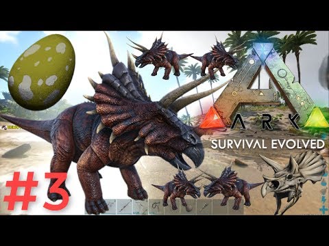 ark survival evolved ออนไลน์  New 2022  ARK Survival Evolved - Tập 3 - Thu Phục Khủng Long Trike | ARK Gaming Online