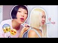 CHOPPING ALL HER HAIR OFF (10" of bleached hair - hair transformation pt2) lowkey asmr