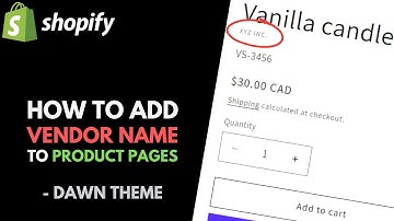 Shopify Dawn Theme: How to Add Vendor Name to Product Pages