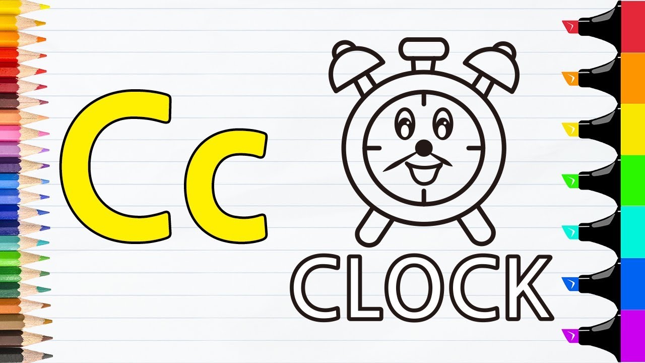 Learn C Letter Spelling Words Coloring Pages That Star With Alphabet C Youtube