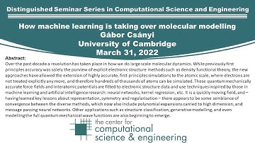 Distinguished Seminar in Computational Science and Engineering: Gábor Csányi, 3/31/2022